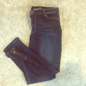 White House Black Market Zipper Ankle Jeans